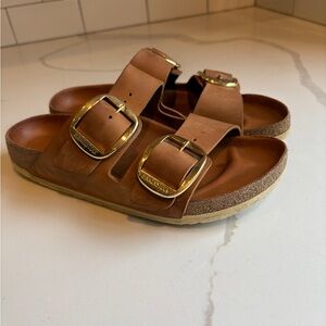 Birkenstock Tan/ Brown Arizona Big Buckle size 38.  Used, good shape.